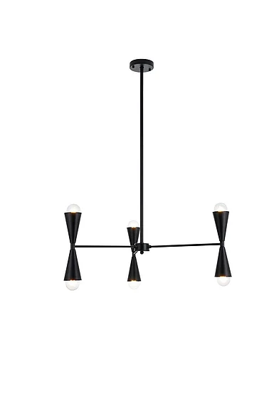 Elegant Cade 34 In. Pendant in Black LD650D34BK CLOSEOUT