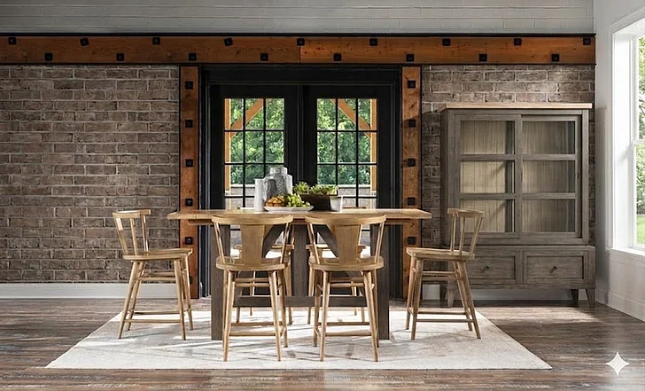 Legacy Classic Trisha Yearwood 7pc Counter Height Dining Room Set in Amber and Cocoa