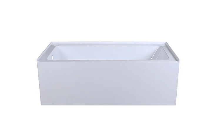 Elegant Alcove Soaking Bathtub 30X60 In. Left Drain in Glossy White BT201-L3060GW