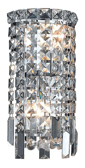 Elegant Maxime 2 Light Chrome Wall Sconce Clear Royal Cut Crystal V2031W6C/RC