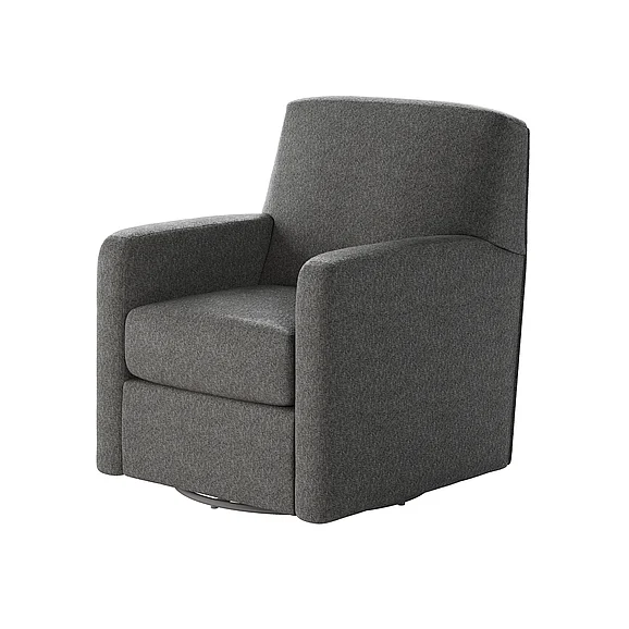 Southern Motion Flash Dance Swivel Glider in Platinum 101 123-09