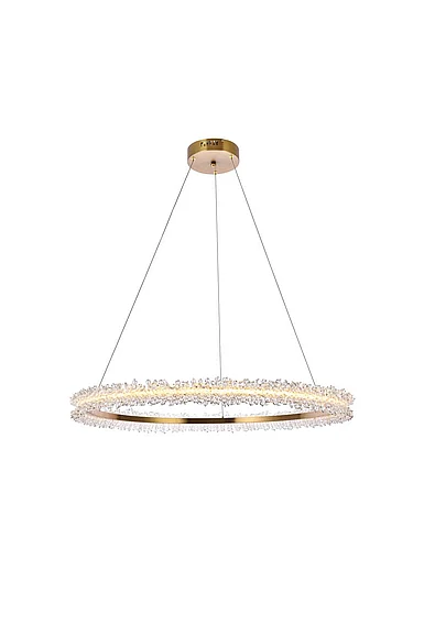 Elegant Laurel Led 34 In. Gold Pendant 3506D34G