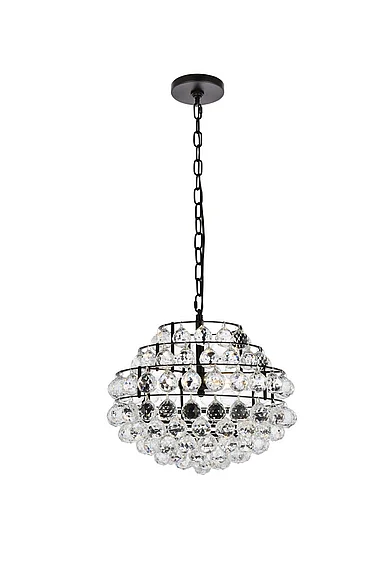 Elegant Savannah 16 In. Pendant in Black 1106D16BK CLOSEOUT