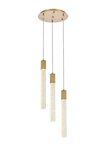 Elegant Weston 3 Lights Pendant in Satin Gold 2067D16SG