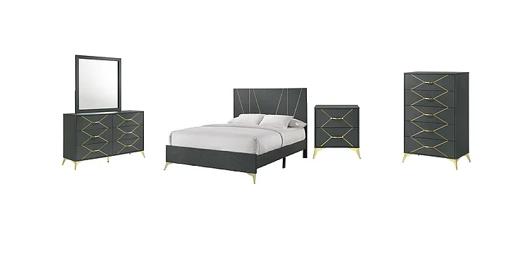 Emma Mason Signature Hacienda Royale 5pc Bedroom Set in Midnight Blue