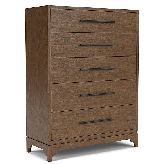 Riverside Furniture Calhoun 5-Drawer Chest in Whiskey Oak 61765
