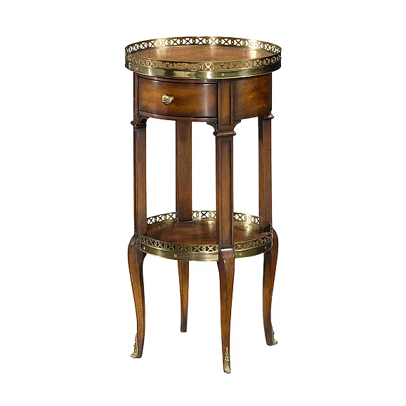 Theodore Alexander TA Originals Louis XVI Circle Accent Table in Walnut 5000-030