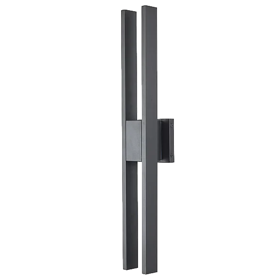 Abra LargeTwin Bar Wet Location Wall Fixture in Matte Black 50009ODW-MB-Slate