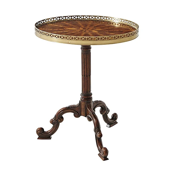 Theodore Alexander Radiating Parquetry Accent Table 5005-022