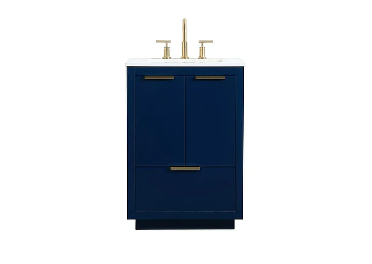 Elegant 24 In. Single Bathroom Vanity in Blue VF19424BL