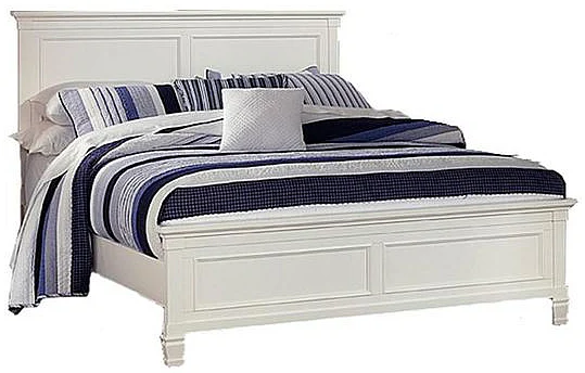 New Classic Tamarack King Panel Bed in White PROMO
