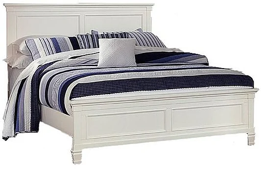 New Classic Tamarack Cal King Panel Bed in White PROMO