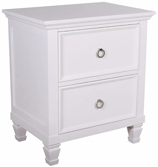 New Classic Tamarack 2-Drawer Nightstand in White BB044W-040 PROMO