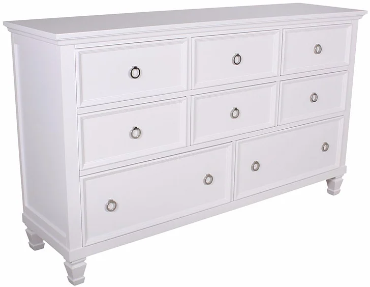 New Classic Tamarack 8-Drawer Dresser in White BB044W-050 PROMO