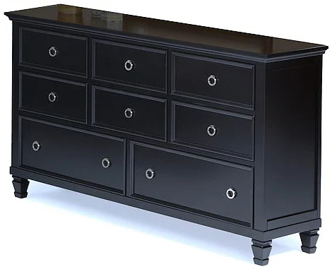 New Classic Tamarack 8-Drawer Dresser in Black BB044B-050 PROMO