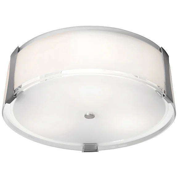Access Lighting Tara LED Flush Mount in Brushed Steel/Opal 50121LEDDLP-BS/OPL