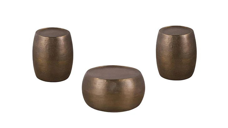 Galaxy Home CT-501 3pc Occasional Set in Gold