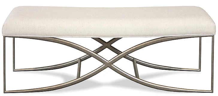 Riverside Sophie 48" Upholstered Bed Bench in Natural 50362