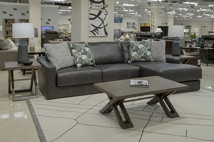 Jackson Minori 2-Piece RSF Chaise Sectional in Steel
