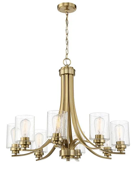 Craftmade Bolden 8 Light Chandelier in Satin Brass 50528-SB