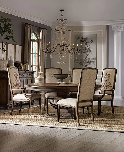 Hooker Furniture Rhapsody 72" Round Dining Table Set