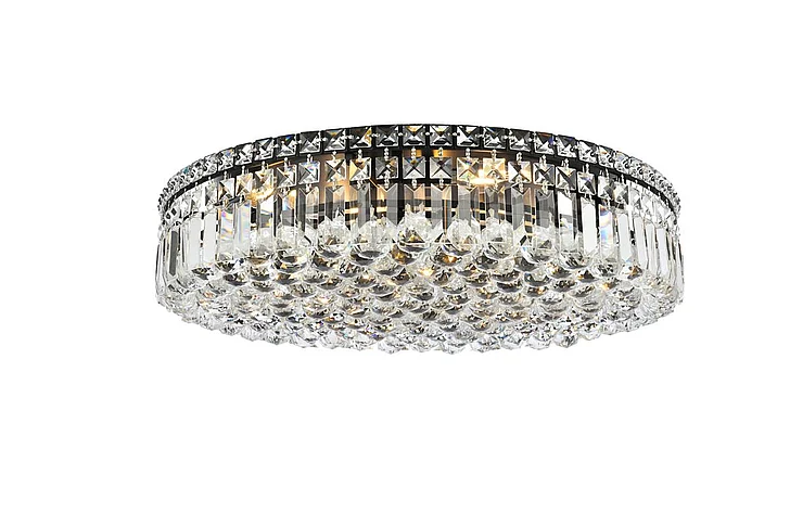 Elegant Maxime 24 In. Black Flush Mount V2030F24BK/RC