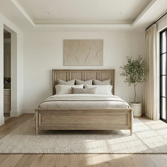 Liberty Furniture Rochelle Park King Panel Bed in Smokey Taupe 508-BR-KPB