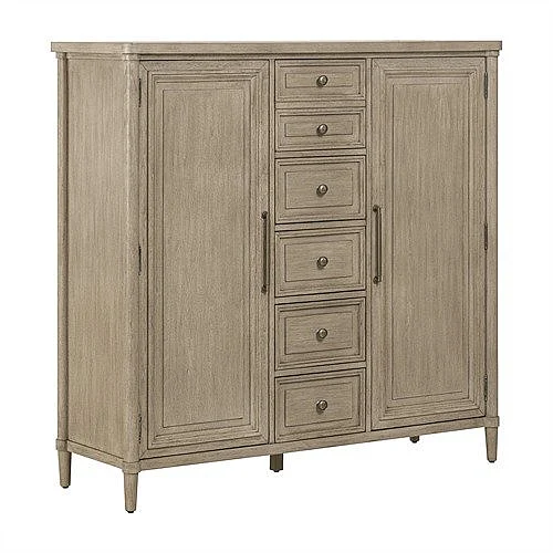 Liberty Furniture Rochelle Park 2 Door 5 Drawer Chest in Smokey Taupe 508-BR42