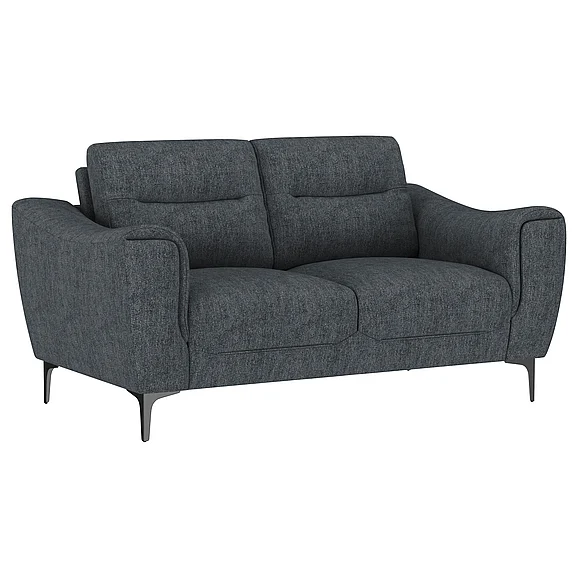 Coaster Nolan Upholstered Sloped Track Arm Loveseat Charcoal 509282