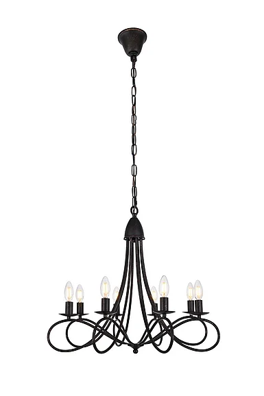 Elegant Lyndon 8 Light Dark Bronze Pendant 1452D28DB
