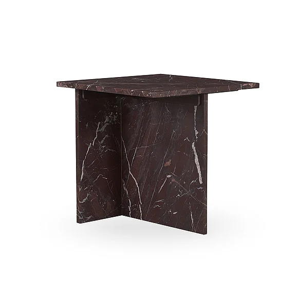 Classic Home Bexly Marble End Table in Red 51012030