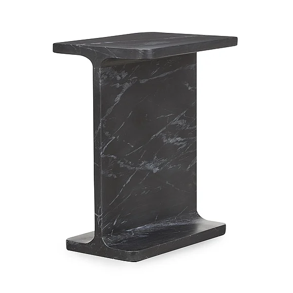 Classic Home Delaney Marble Accent Table in Onyx Black 51012047
