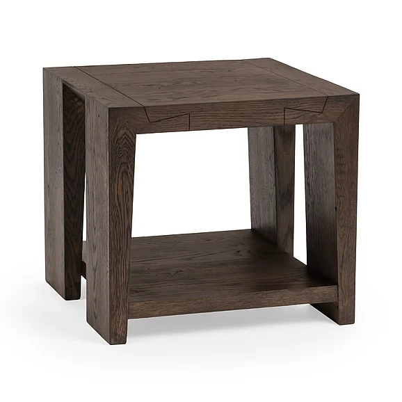Classic Home Troy End Table in Suede Brown 51031328