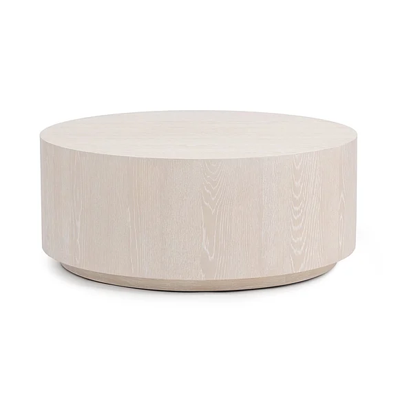 Classic Home Layne 42" Round Coffee w/ Casters in Milk White 51031411