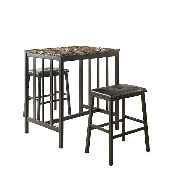 Homelegance Shankmen 5-Piece Pack Dinette Set in Black