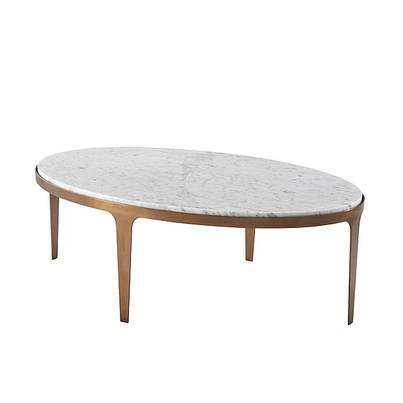 Theodore Alexander Gennaro Oval Marble Cocktail Table 5112-038