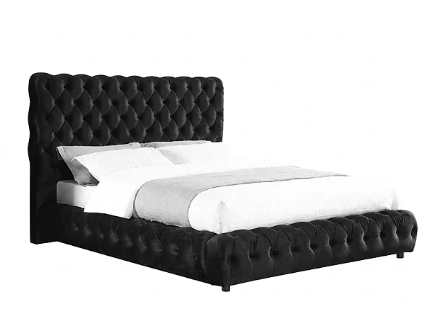 Crown Mark Flory Queen Platform Bed in Black