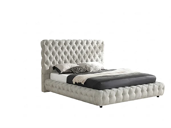 Crown Mark Flory King Platform Bed in Dove Gray