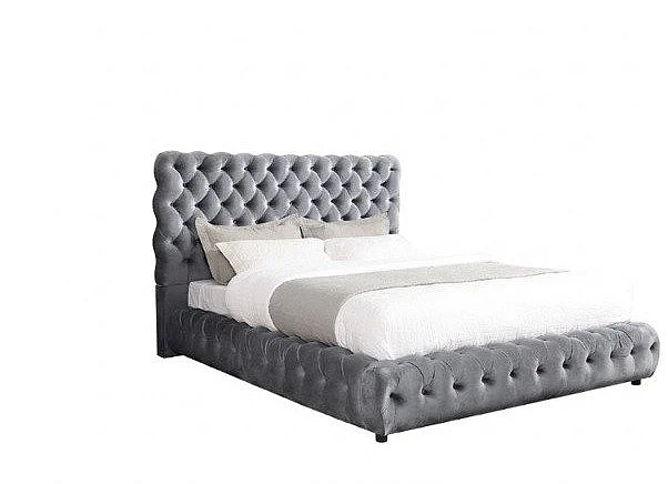 Crown Mark Flory Queen Platform Bed in Grey