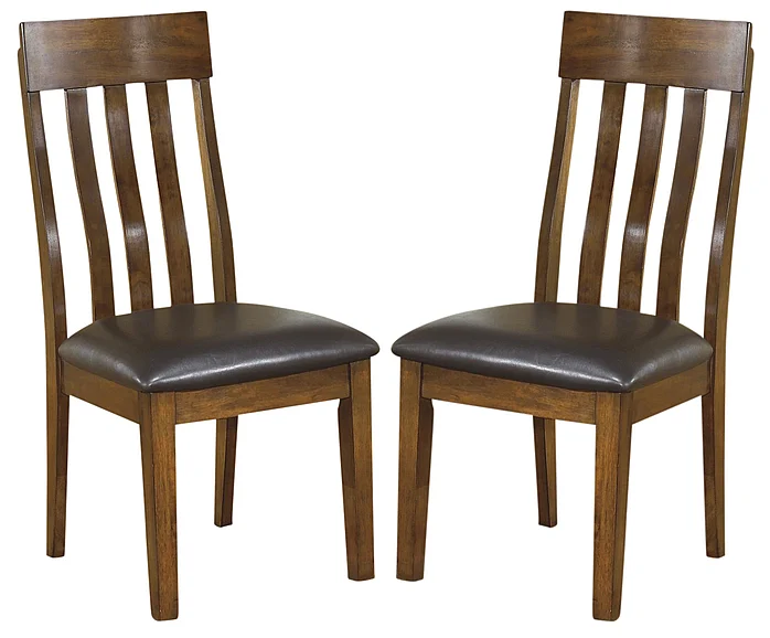 Ralene Upholstered Side Chair in Medium Brown (Set of 2) D594-01 FedEx/UPS