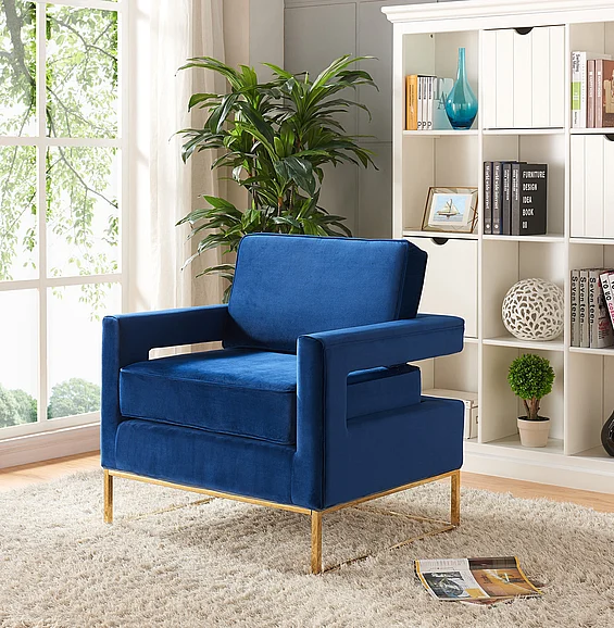 Meridian Noah Accent Chair in Navy 511Navy