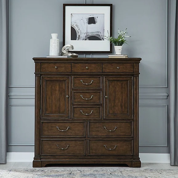 Liberty Furniture Arden Road 2 Door 10 Drawer Chest in Satin Cherry 512-BR42