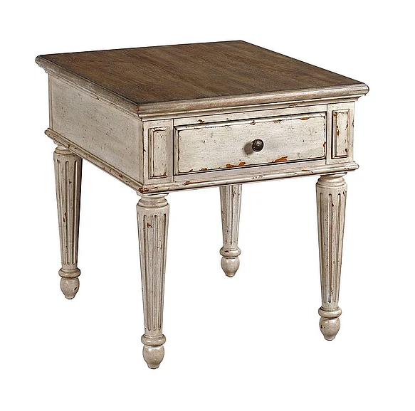 American Drew Southbury Drawer End Table in Fossil 513-915