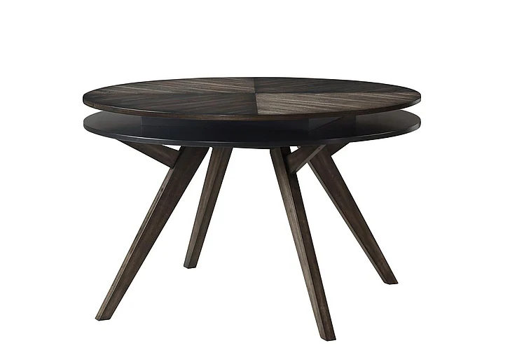 Alpine Furniture Lennox Round Dining Table in Dark Tobacco 5164-03