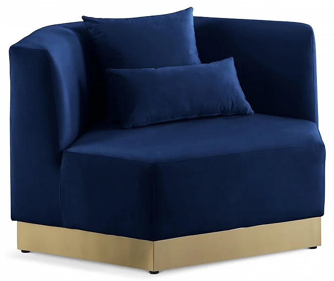 Meridian Marquis Velvet Chair in Navy Velvet 600Navy-C