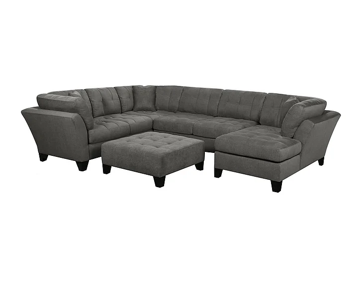Corinthian Matrix 3pc Sectional Set in Loxley-Charcoal