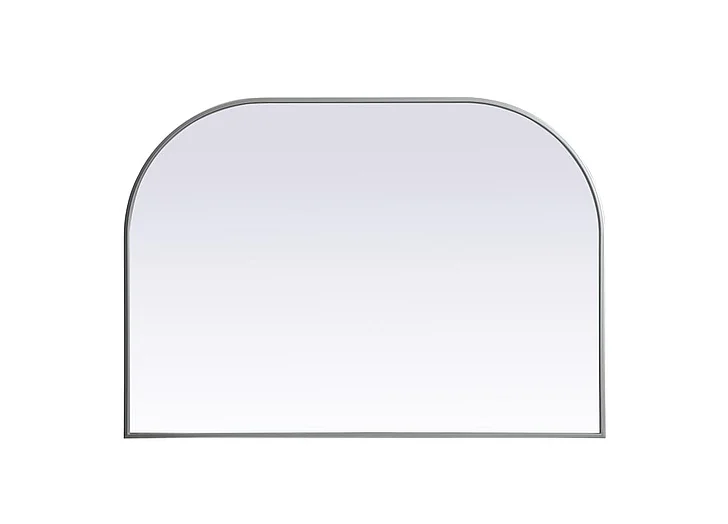 Elegant Metal Frame Arch Mirror 42X30 In. in Silver MR1B4230SIL