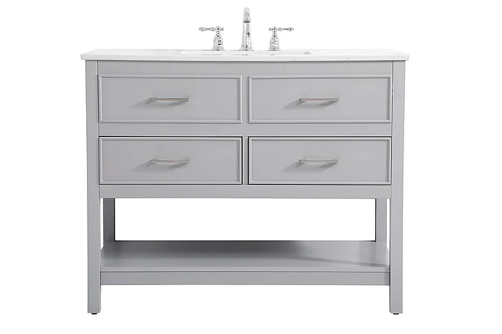 Elegant 42 In. Single Bathroom Vanity in Gray VF19042GR