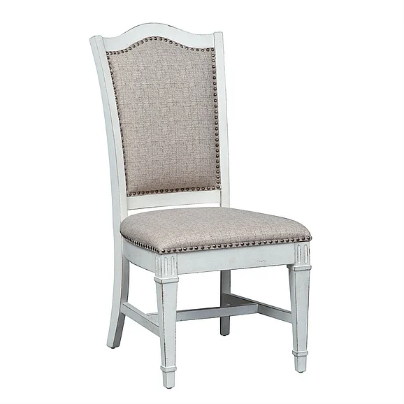 Liberty Furniture Abbey Park Upholstered Side Chair (set of 2) in Antique White 520-C6501S