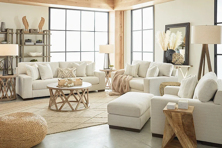 Maggie 2-Piece Living Room Set in Birch
